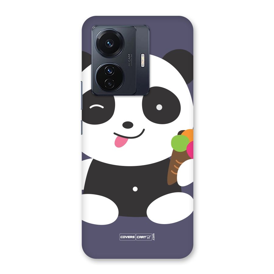 Cute Panda Blue Back Case for Vivo T1 Pro