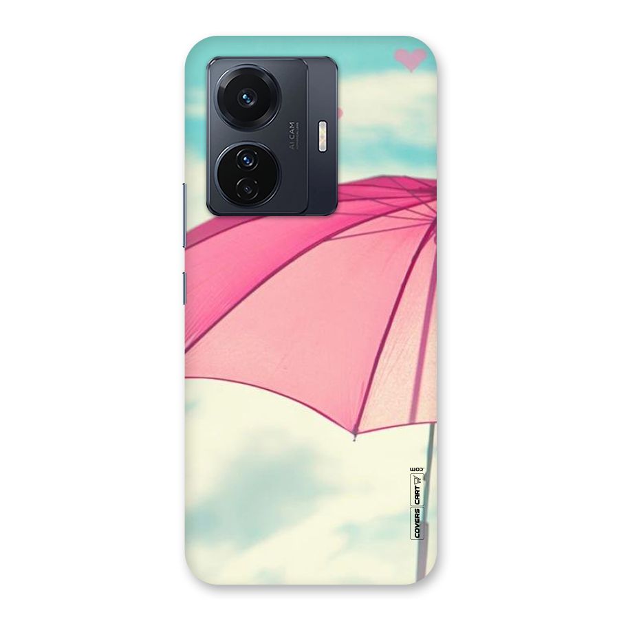 Cute Pink Umbrella Back Case for Vivo T1 Pro
