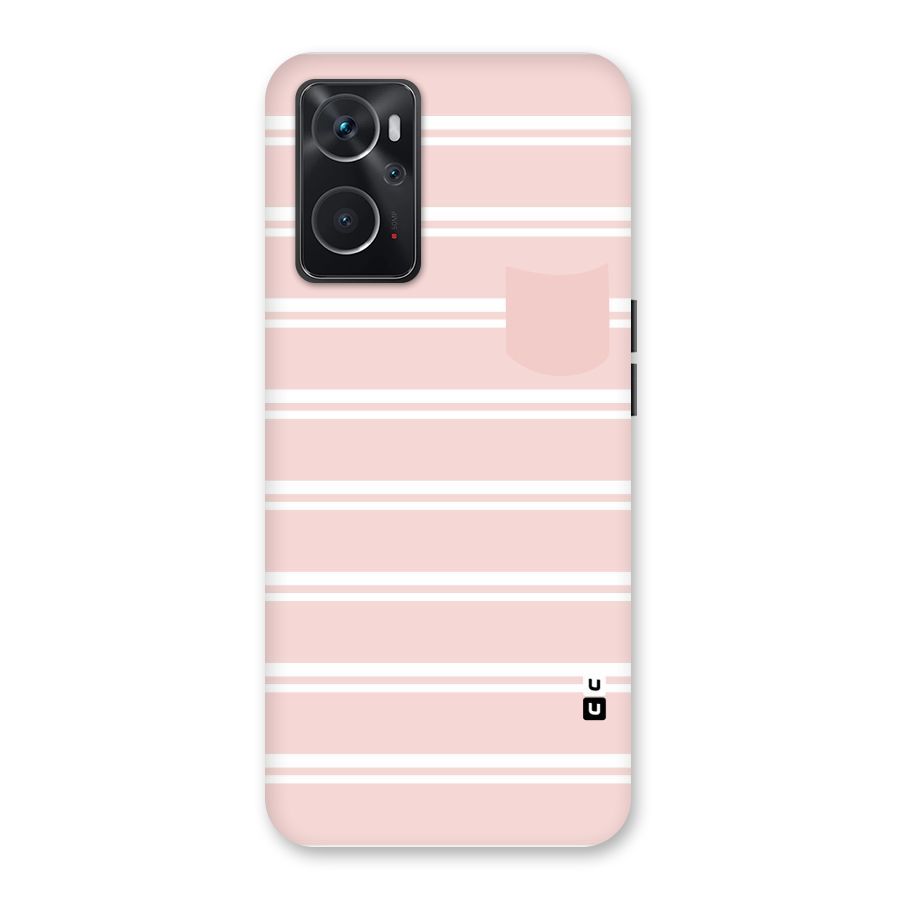 Cute Pocket Striped Back Case for Oppo K10 4G