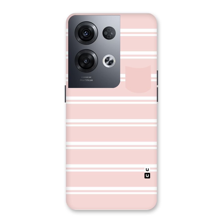 Cute Pocket Striped Back Case for Oppo Reno8 Pro 5G