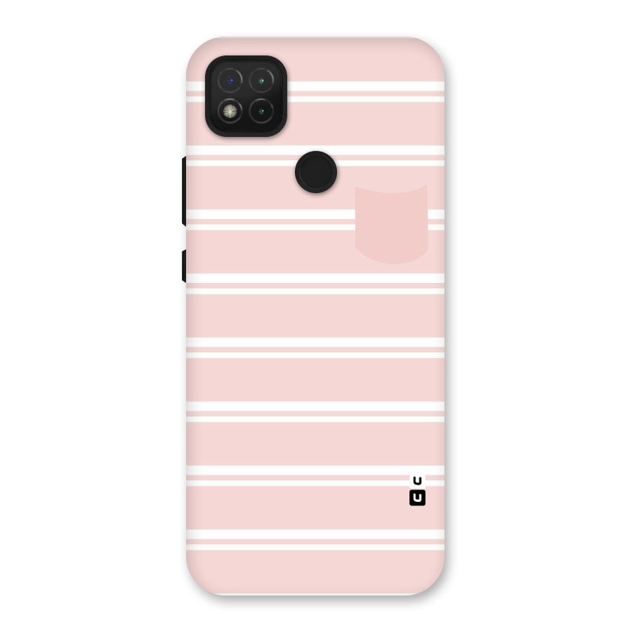 Cute Pocket Striped Back Case for Redmi 9 Activ