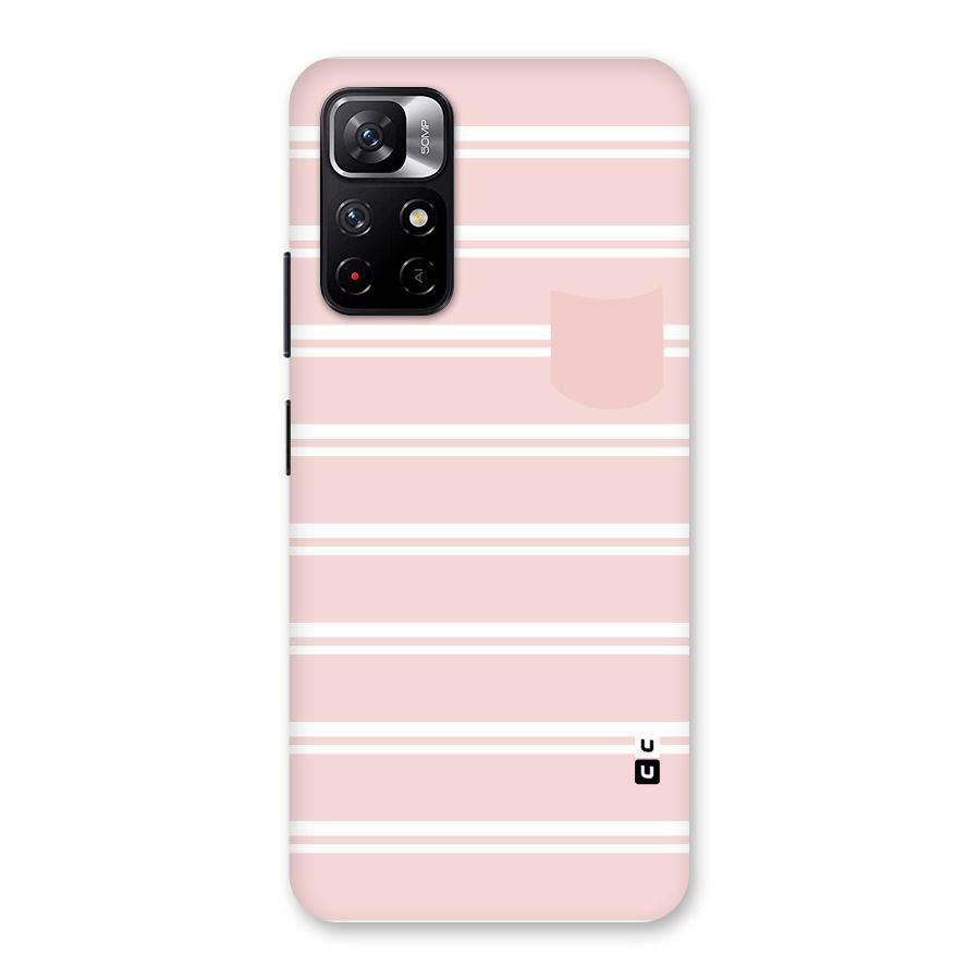 Cute Pocket Striped Back Case for Redmi Note 11T 5G