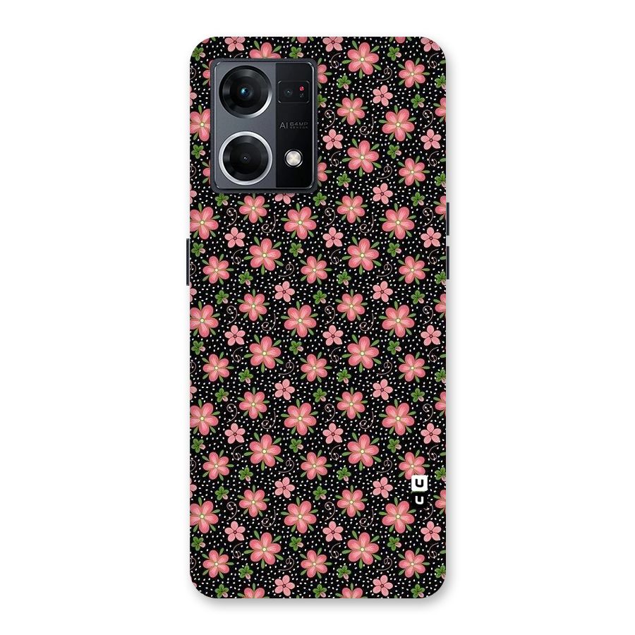 Cute Tiny Flowers Glass Back Case for Oppo F21 Pro 5G