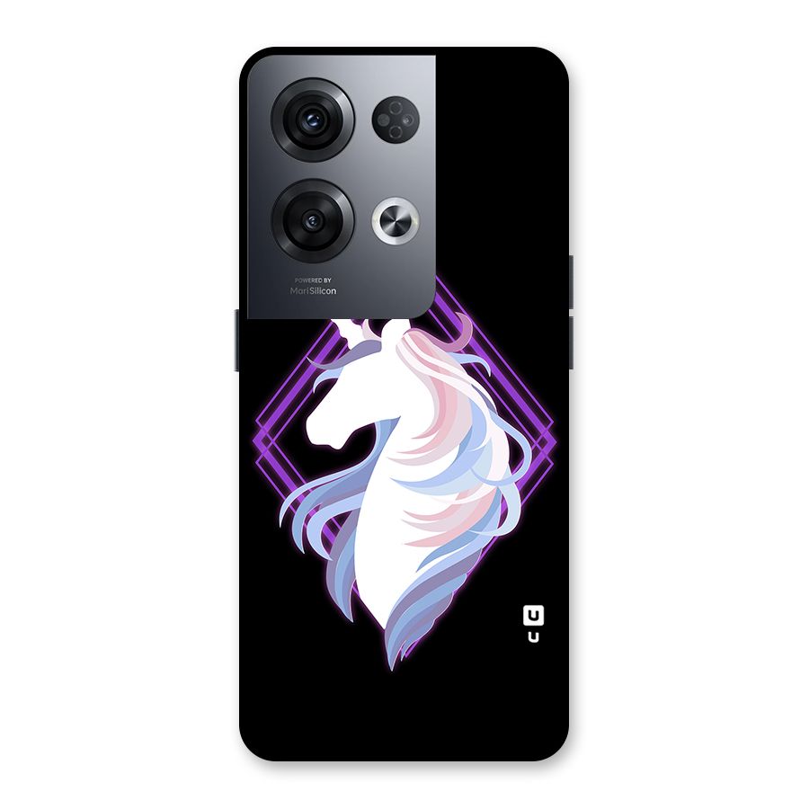 Cute Unicorn Illustration Back Case for Oppo Reno8 Pro 5G