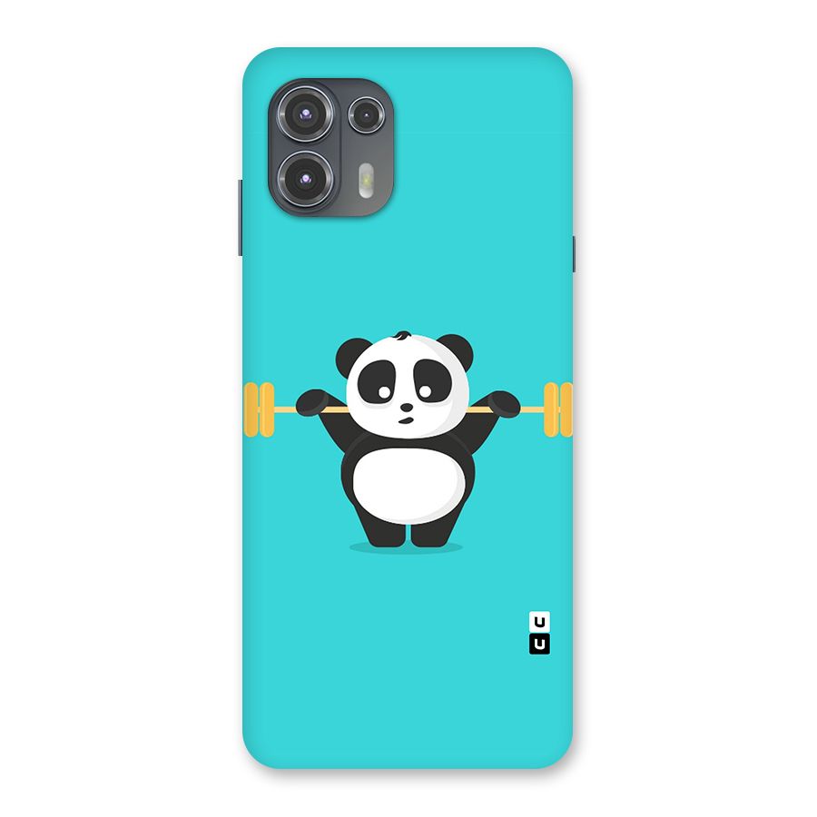 Cute Weightlifting Panda Back Case for Motorola Edge 20 Fusion