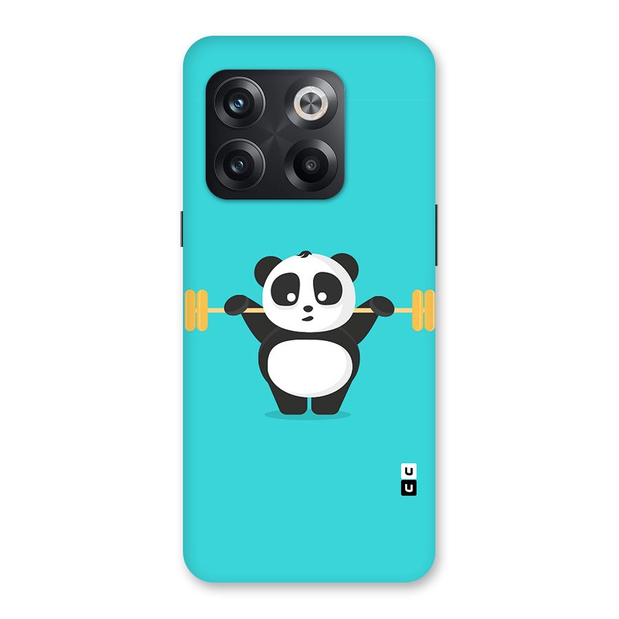 Cute Weightlifting Panda Back Case for OnePlus 10T