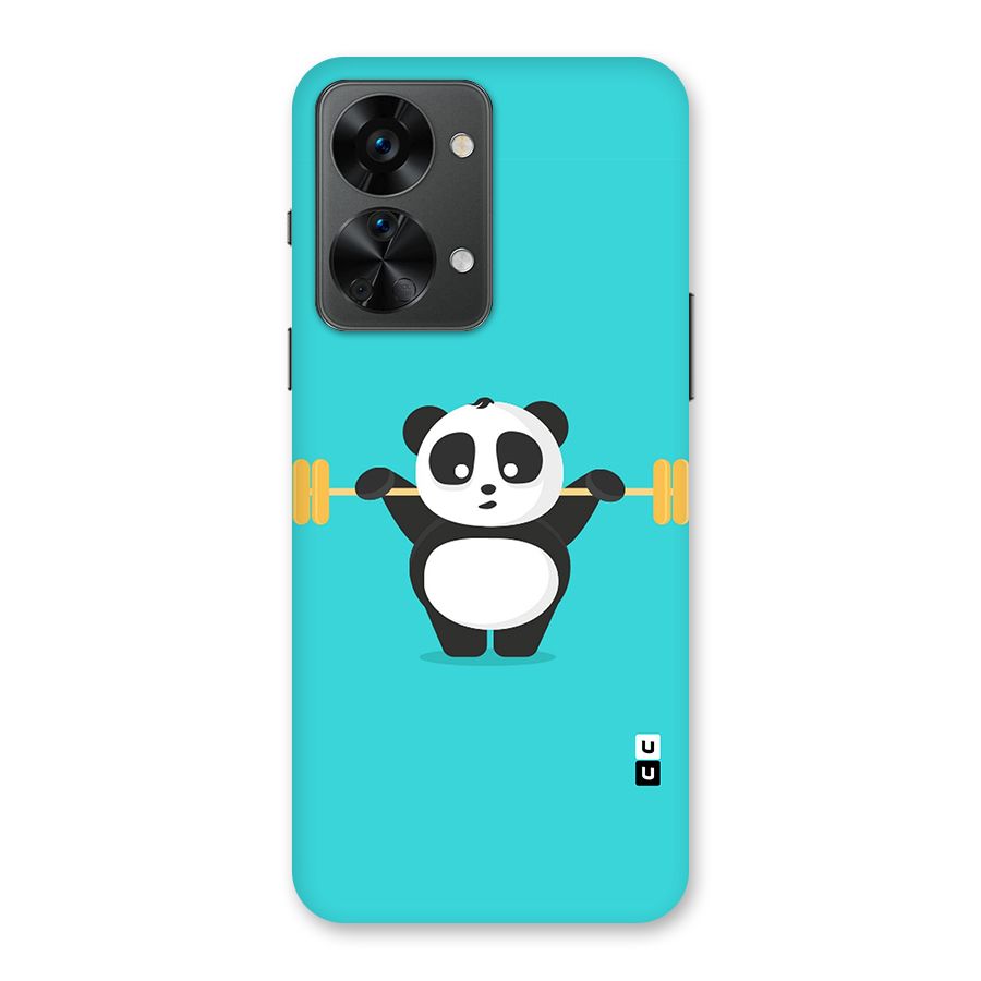 Cute Weightlifting Panda Back Case for OnePlus Nord 2T