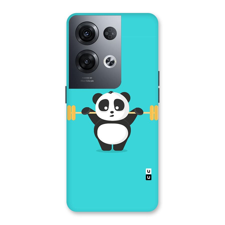 Cute Weightlifting Panda Back Case for Oppo Reno8 Pro 5G