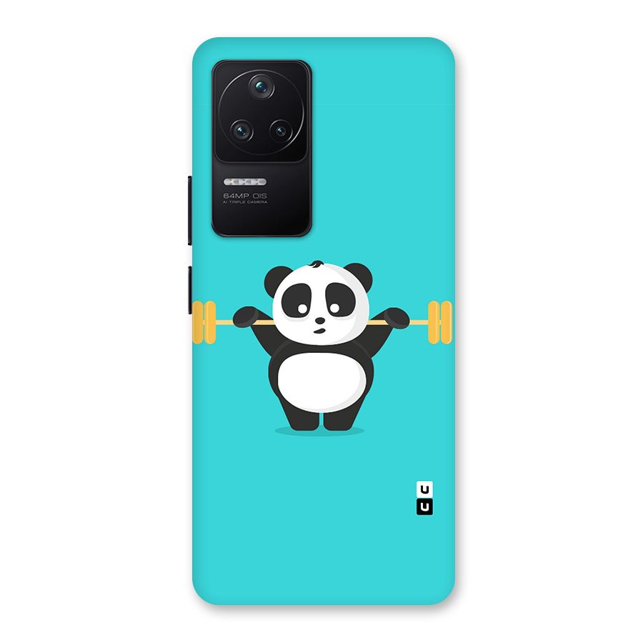 Cute Weightlifting Panda Back Case for Poco F4 5G