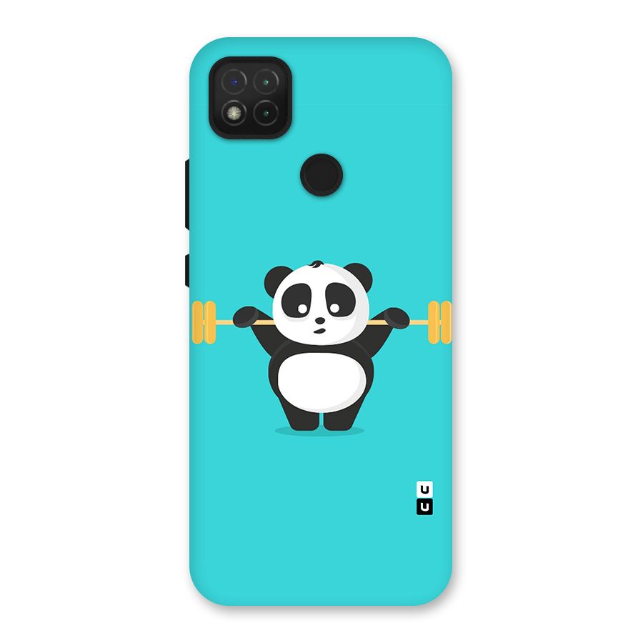 Cute Weightlifting Panda Back Case for Redmi 9 Activ