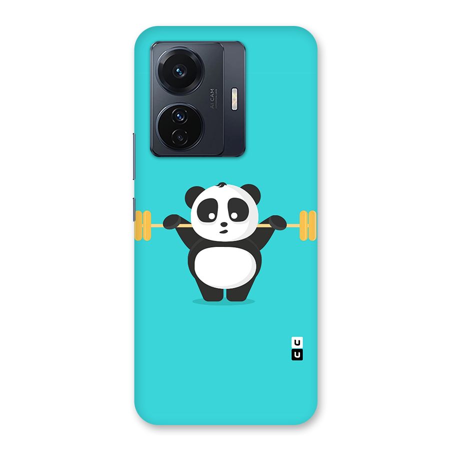 Cute Weightlifting Panda Back Case for Vivo T1 Pro