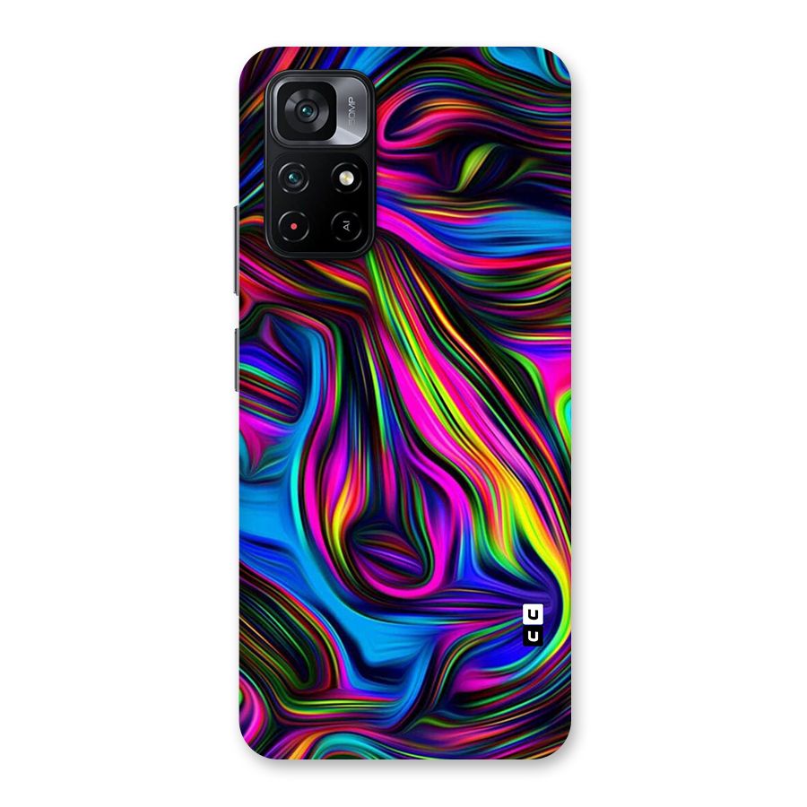 Dark Colorful Oil Abstract Back Case for Poco M4 Pro 5G