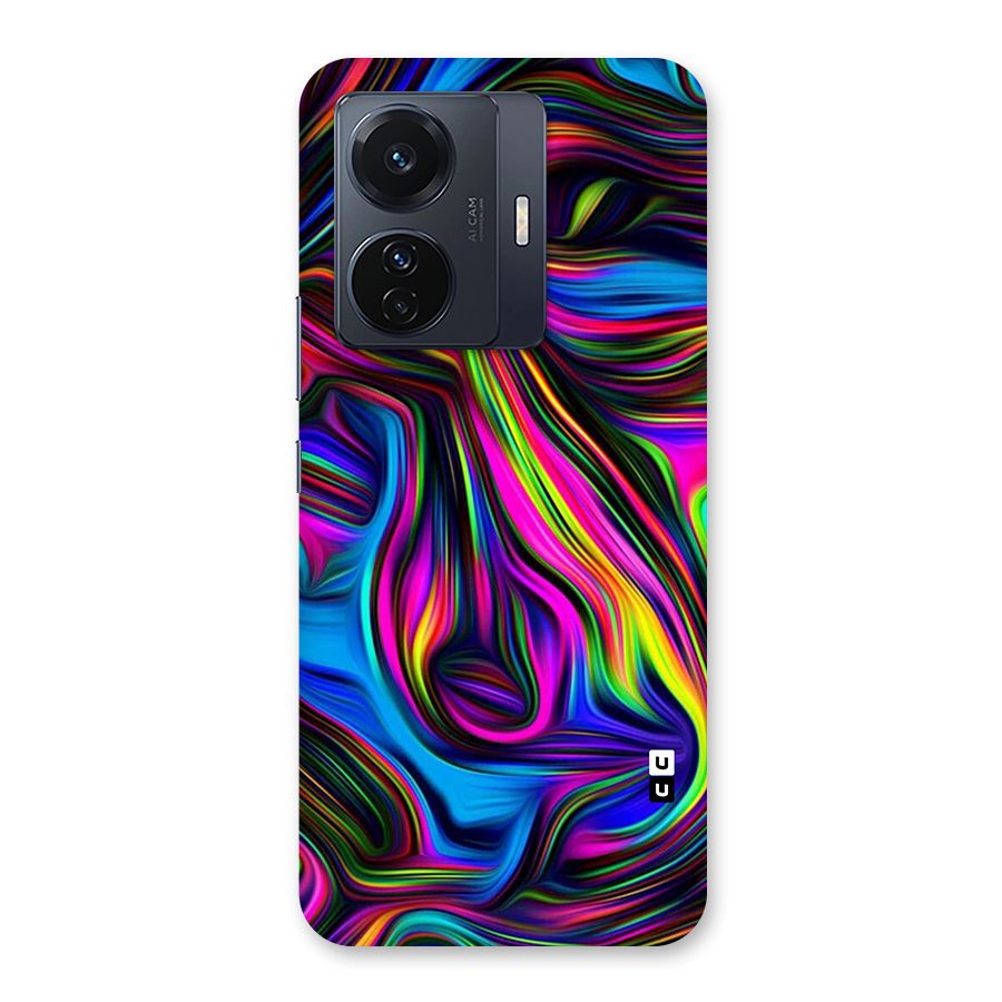 Dark Colorful Oil Abstract Back Case for Vivo T1 Pro