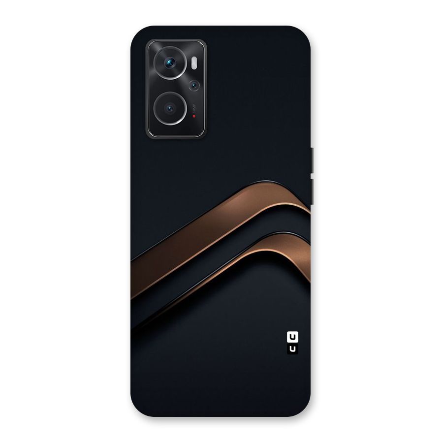 Dark Gold Stripes Back Case for Oppo K10 4G