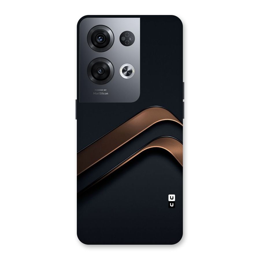 Dark Gold Stripes Back Case for Oppo Reno8 Pro 5G