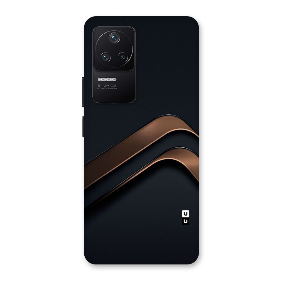 Dark Gold Stripes Back Case for Poco F4 5G