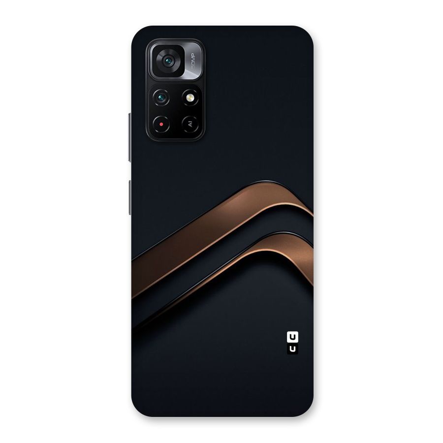Dark Gold Stripes Back Case for Poco M4 Pro 5G