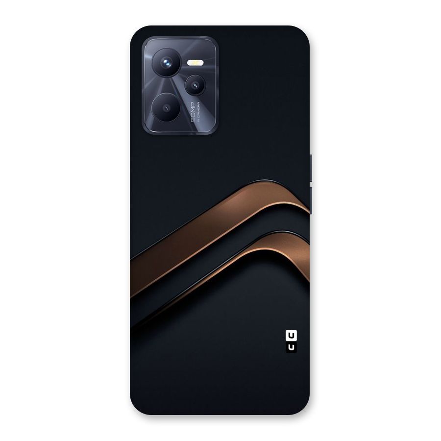 Dark Gold Stripes Back Case for Realme C35
