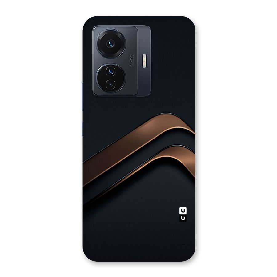 Dark Gold Stripes Back Case for Vivo T1 Pro