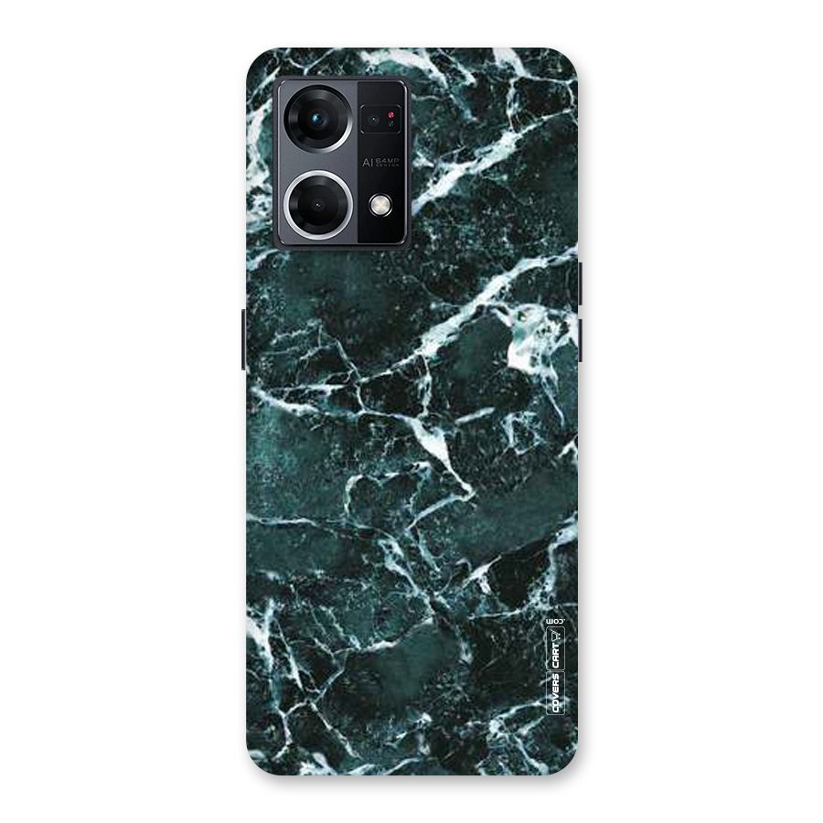 Dark Green Marble Glass Back Case for Oppo F21 Pro 5G