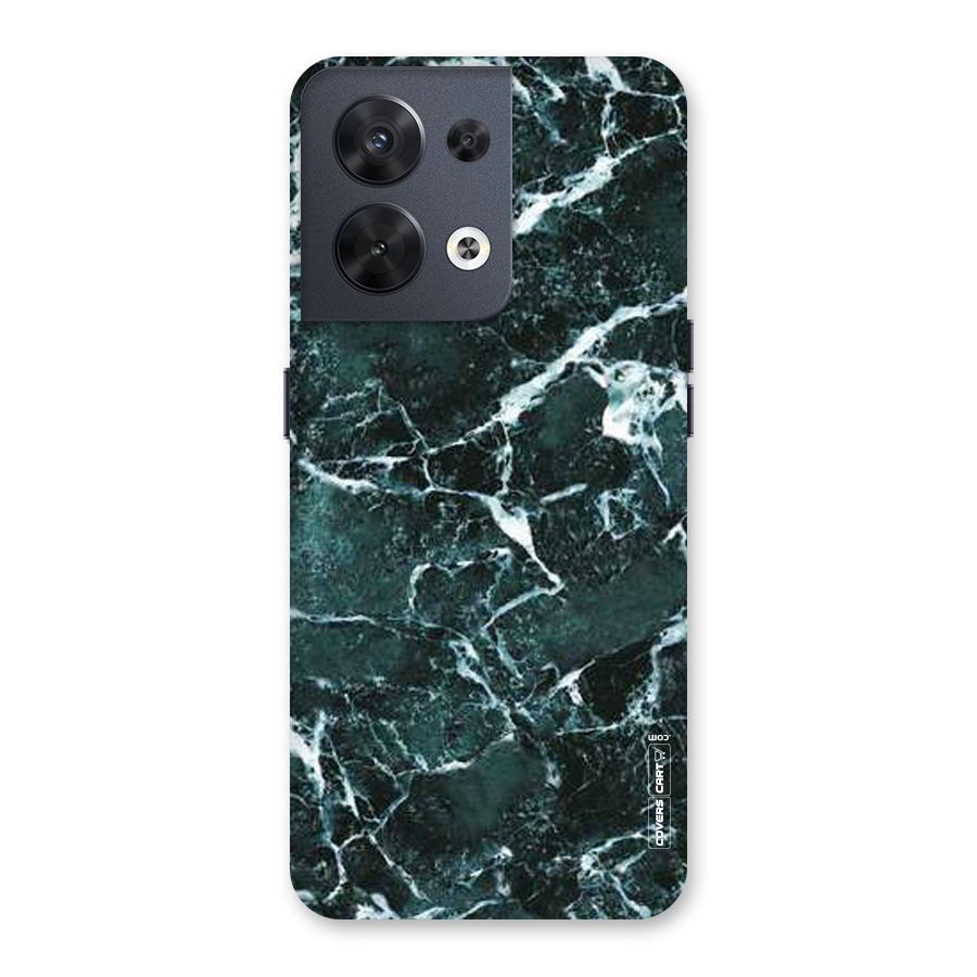 Dark Green Marble Back Case for Oppo Reno8 5G
