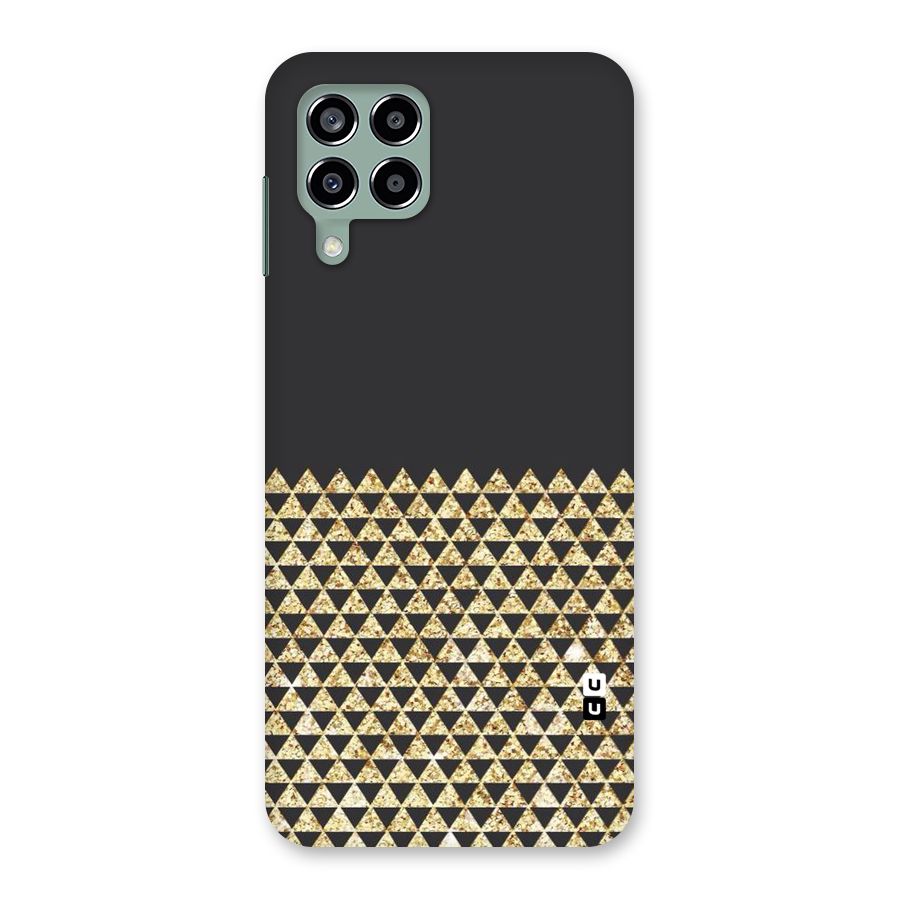 Dark Grey Golden Triangles Back Case for Galaxy M33