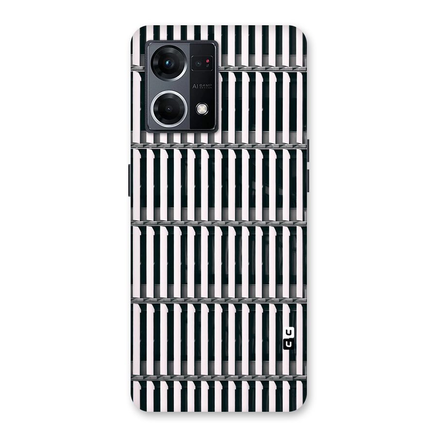 Dark Lines Pattern Glass Back Case for Oppo F21 Pro 5G