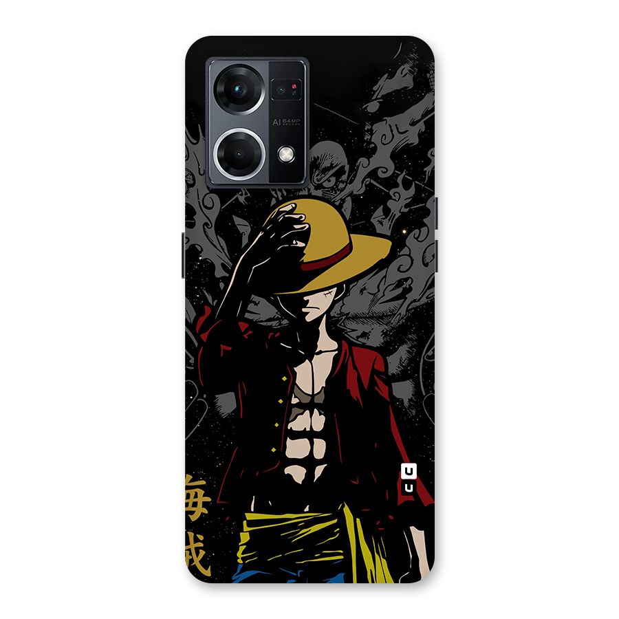 Dark Luffy Art Glass Back Case for Oppo F21 Pro 5G