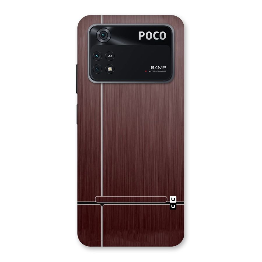 Dark Maroon Classic Design Back Case for Poco M4 Pro 4G