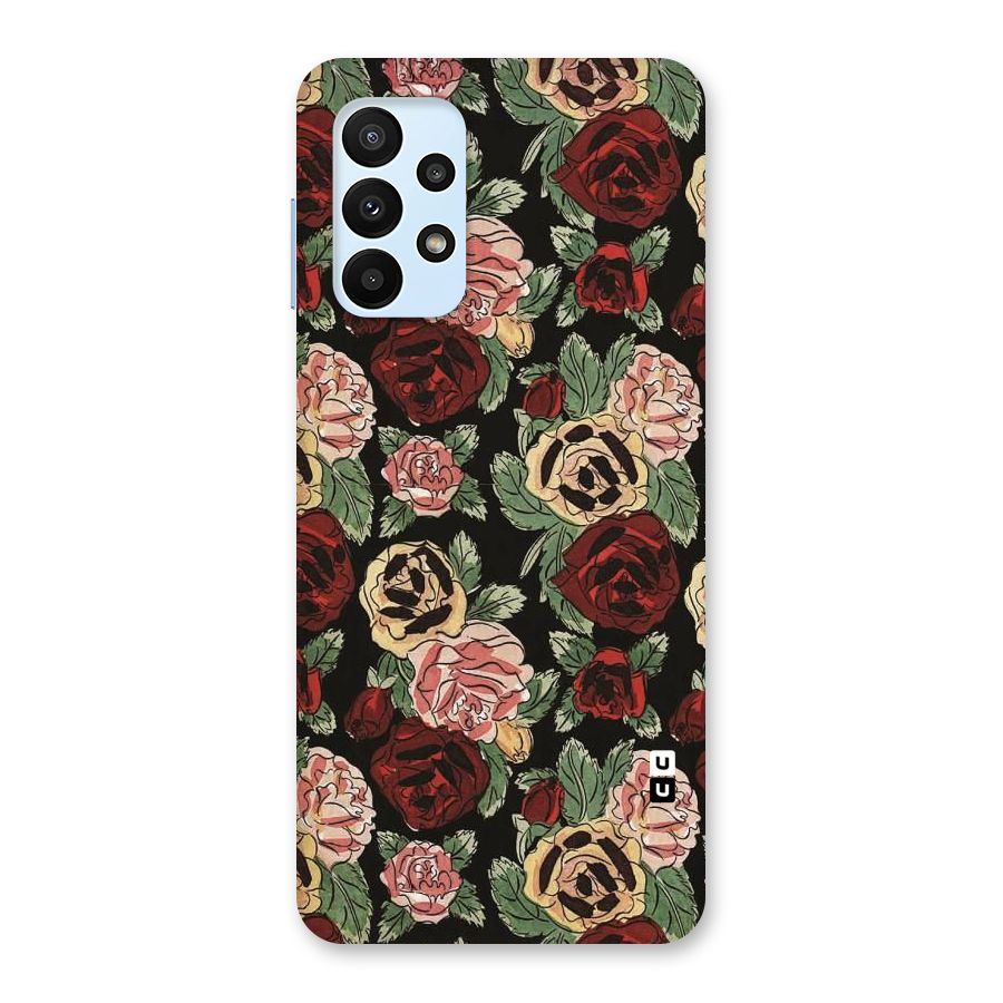 Dark Pastel Flowers Back Case for Galaxy A23