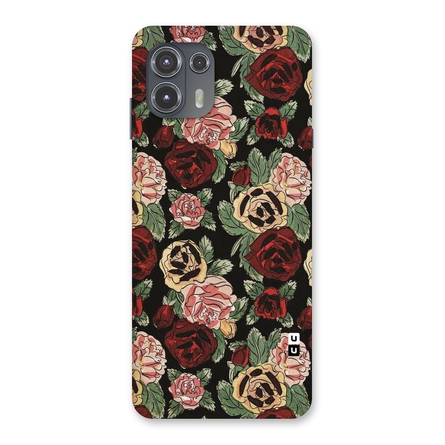 Dark Pastel Flowers Back Case for Motorola Edge 20 Fusion