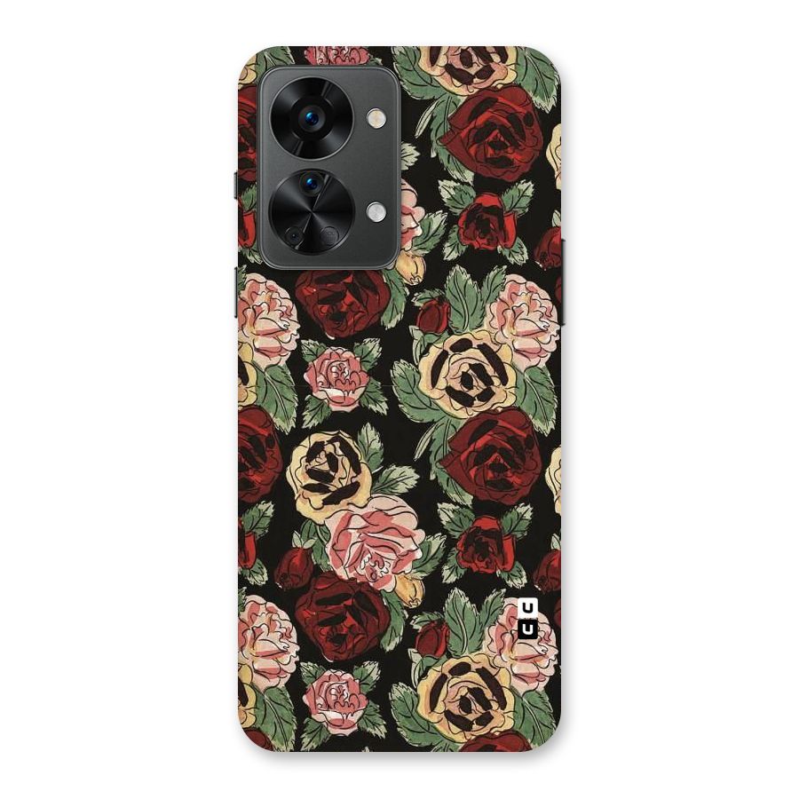 Dark Pastel Flowers Back Case for OnePlus Nord 2T