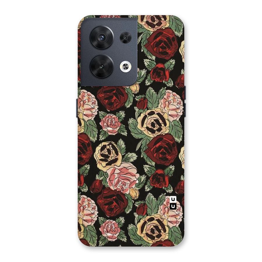 Dark Pastel Flowers Back Case for Oppo Reno8 5G