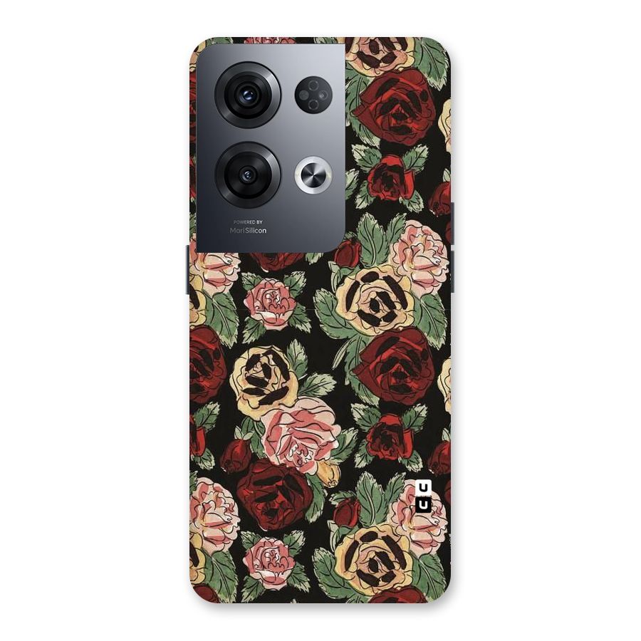 Dark Pastel Flowers Back Case for Oppo Reno8 Pro 5G