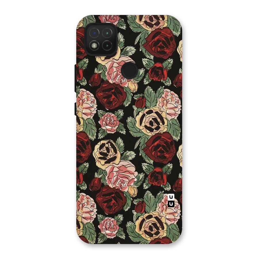 Dark Pastel Flowers Back Case for Redmi 9 Activ