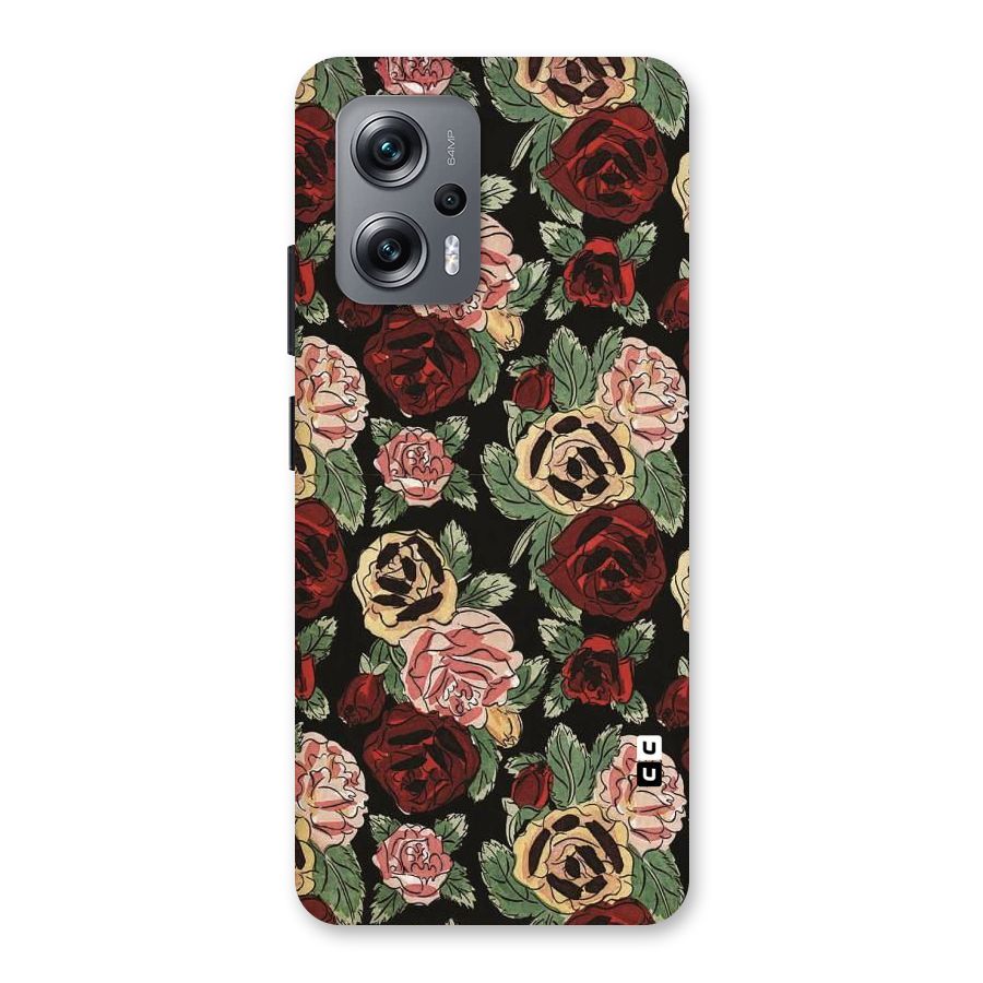 Dark Pastel Flowers Back Case for Redmi K50i