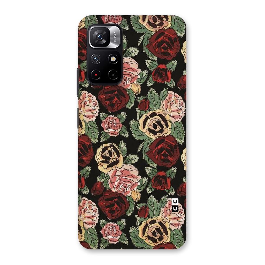 Dark Pastel Flowers Back Case for Redmi Note 11T 5G