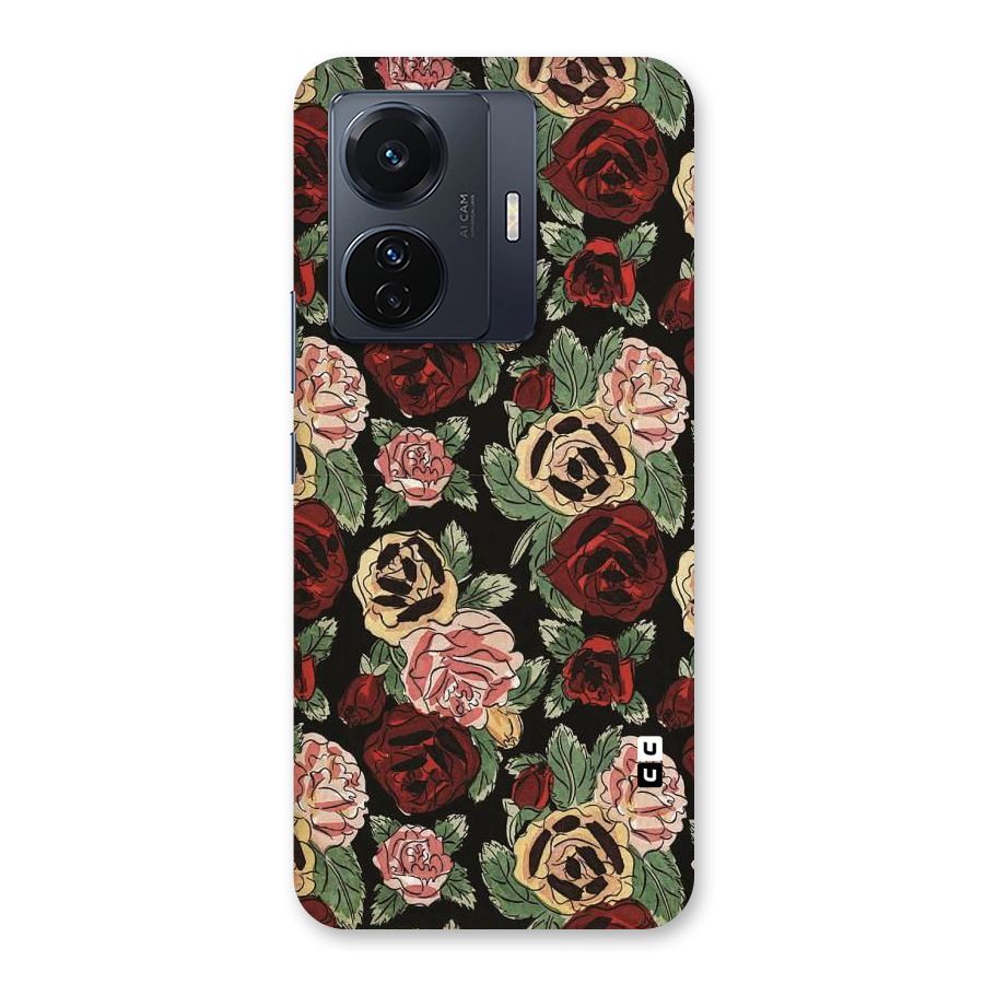 Dark Pastel Flowers Back Case for Vivo T1 Pro