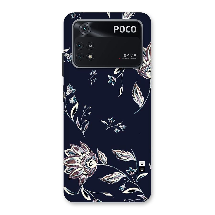 Dark Petals Back Case for Poco M4 Pro 4G