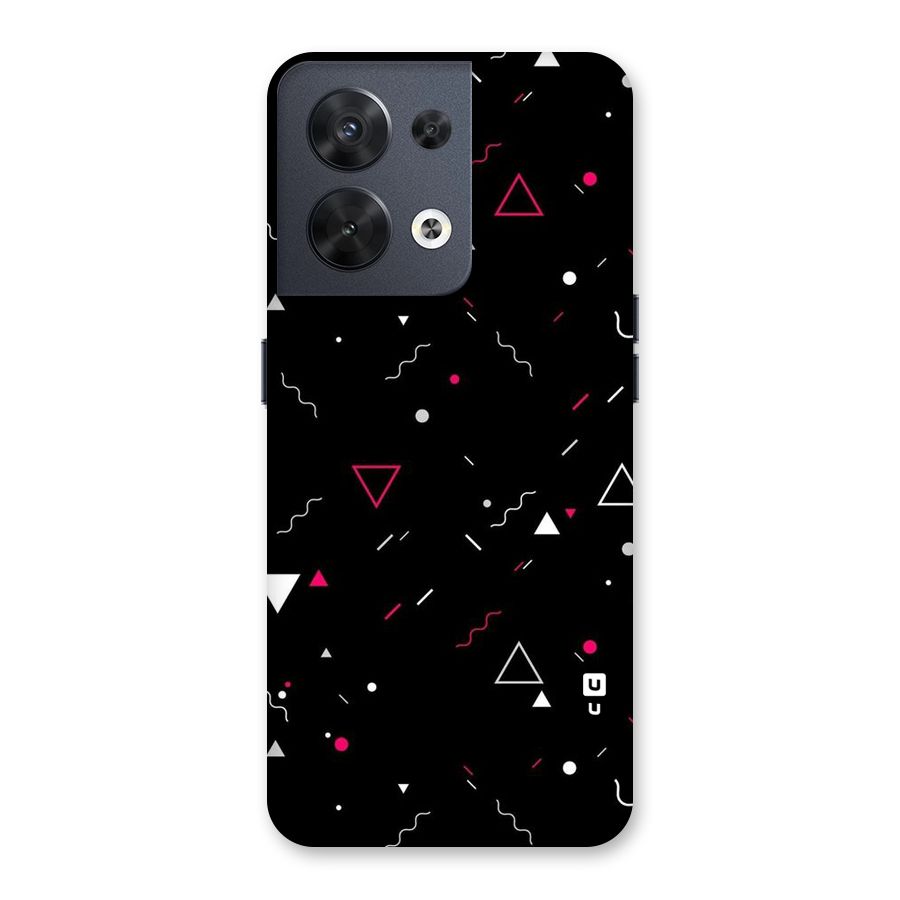Dark Shapes Design Back Case for Oppo Reno8 5G