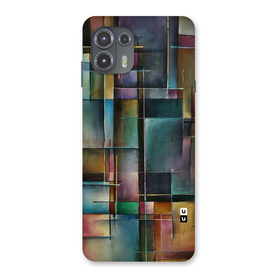 Dark Square Shapes Back Case for Motorola Edge 20 Fusion
