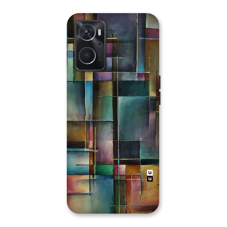 Dark Square Shapes Back Case for Oppo K10 4G