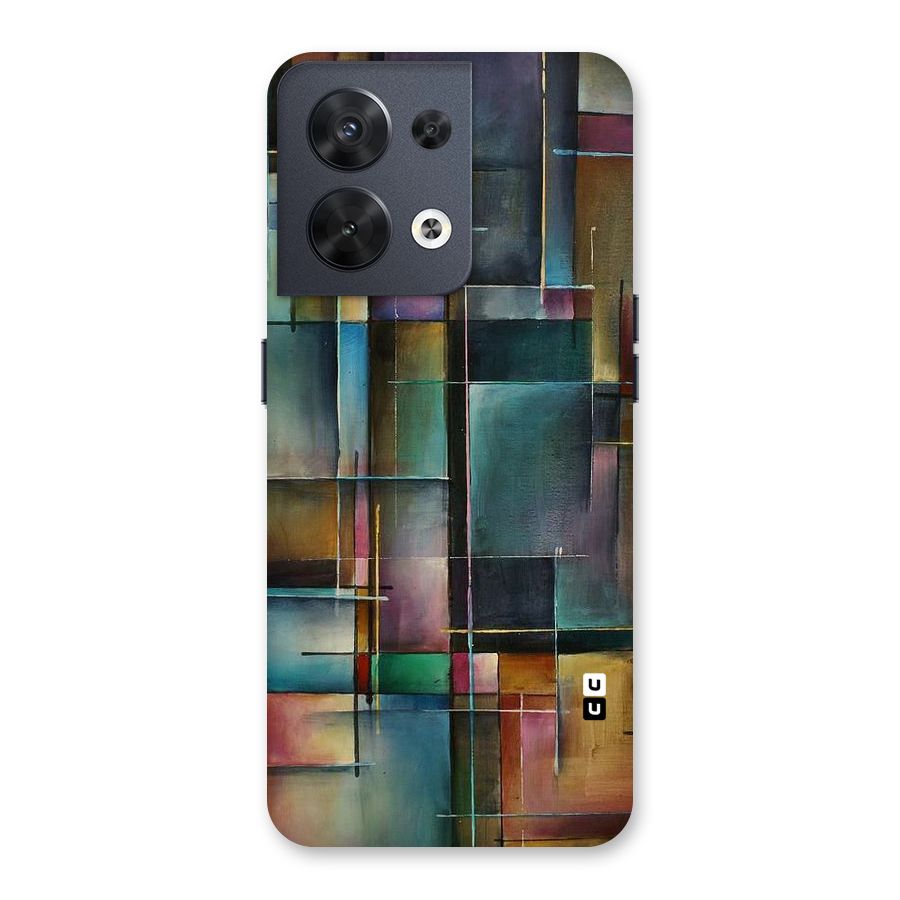 Dark Square Shapes Back Case for Oppo Reno8 5G