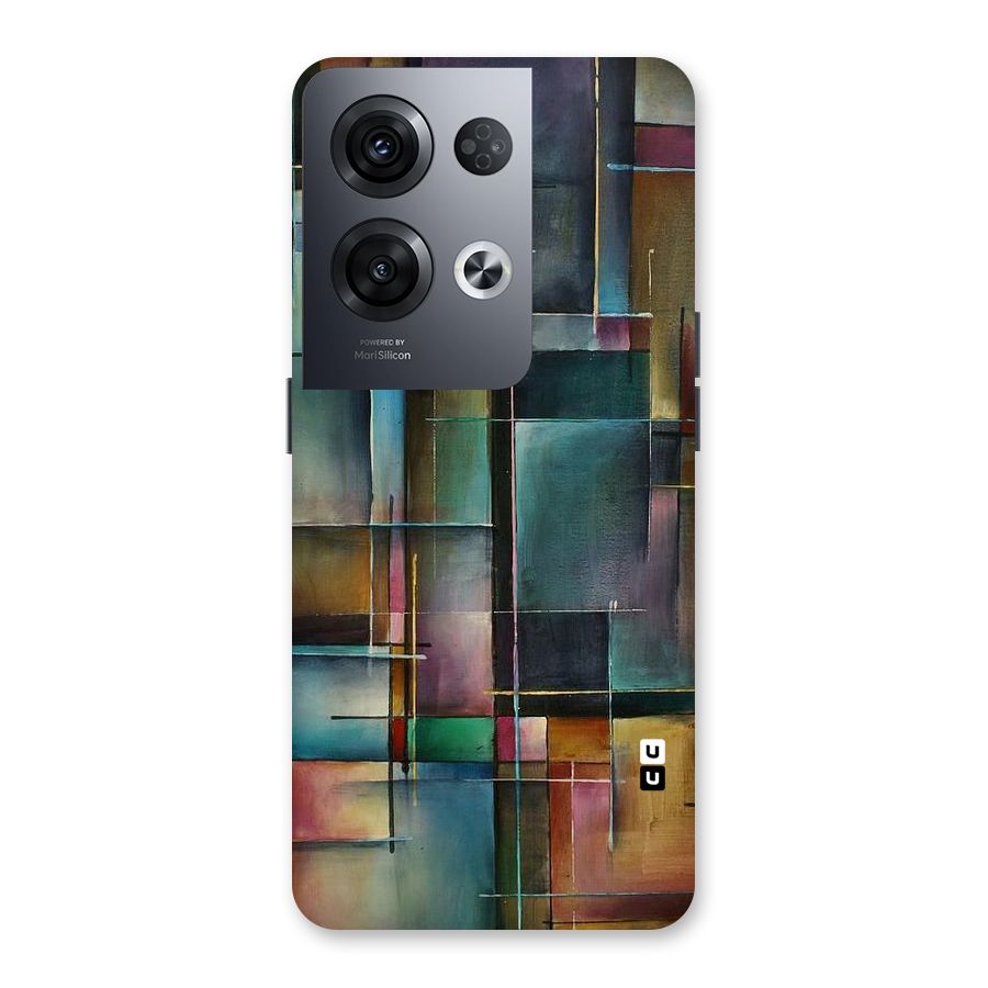 Dark Square Shapes Back Case for Oppo Reno8 Pro 5G