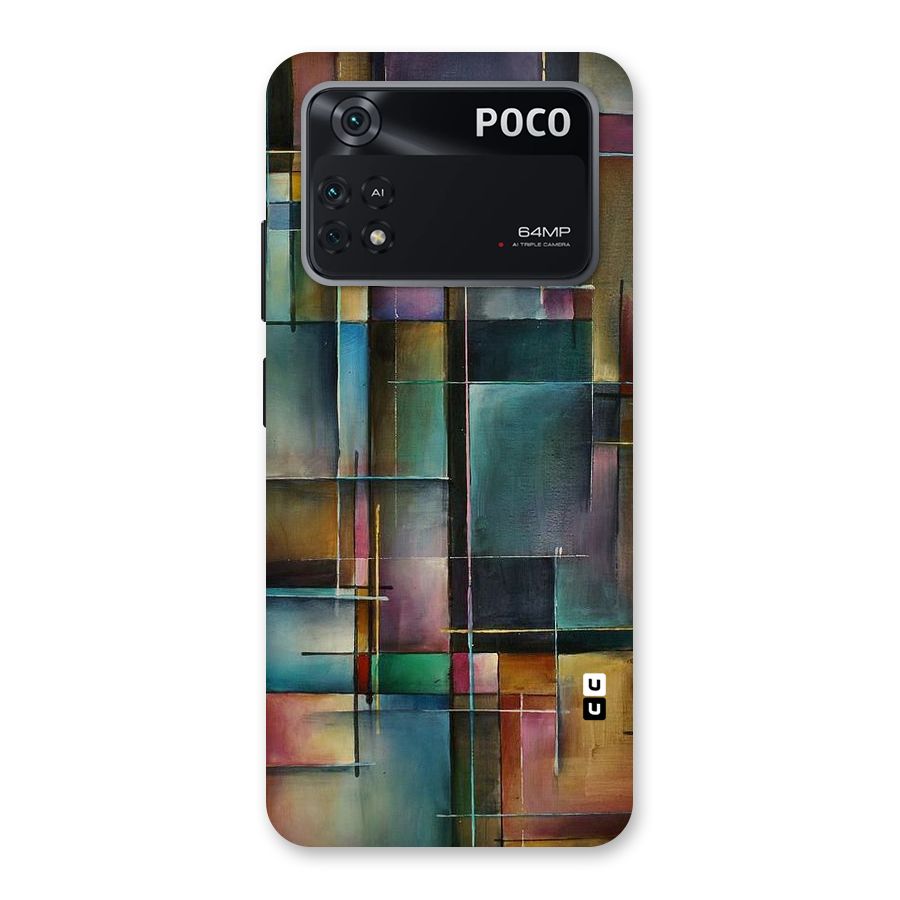 Dark Square Shapes Back Case for Poco M4 Pro 4G