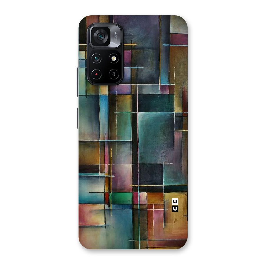 Dark Square Shapes Back Case for Poco M4 Pro 5G