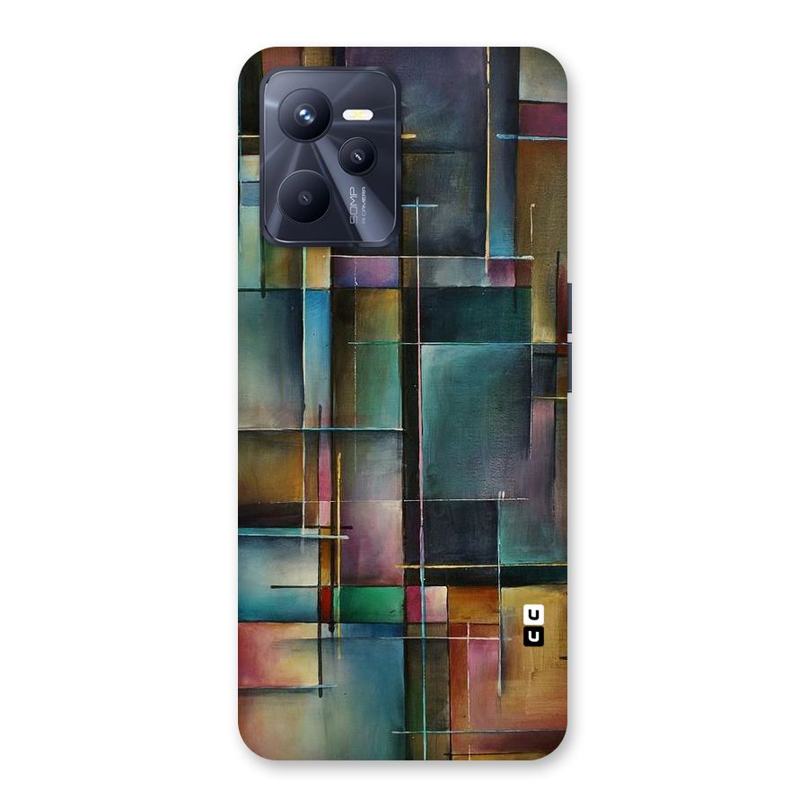 Dark Square Shapes Back Case for Realme C35