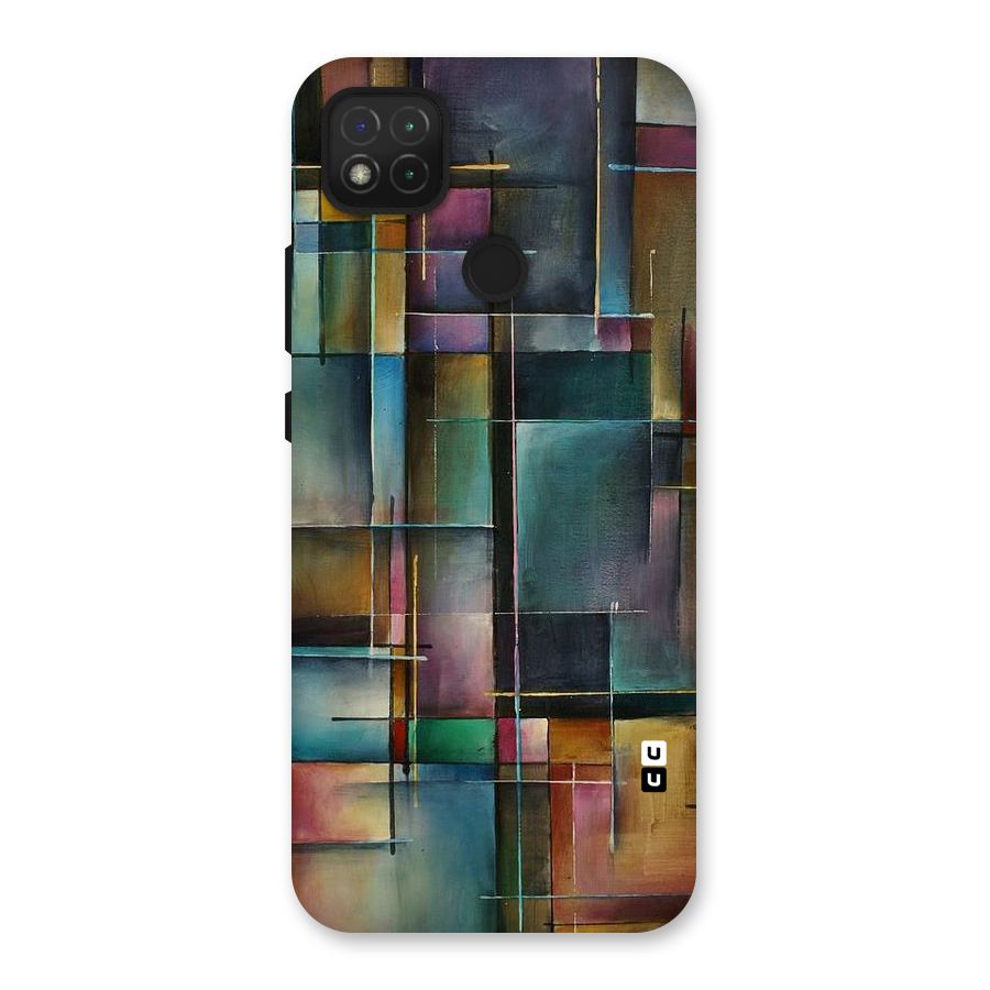 Dark Square Shapes Back Case for Redmi 9 Activ