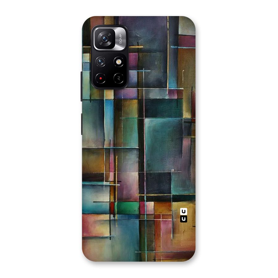 Dark Square Shapes Back Case for Redmi Note 11T 5G