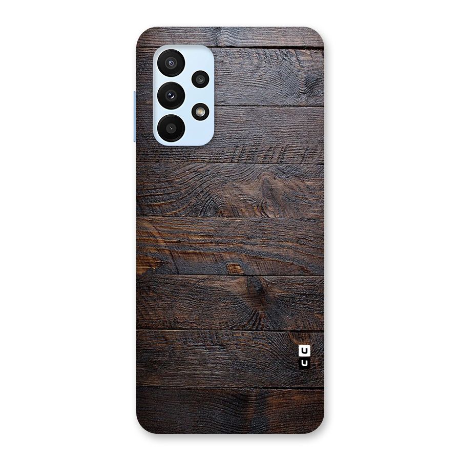 Dark Wood Printed Back Case for Galaxy A23